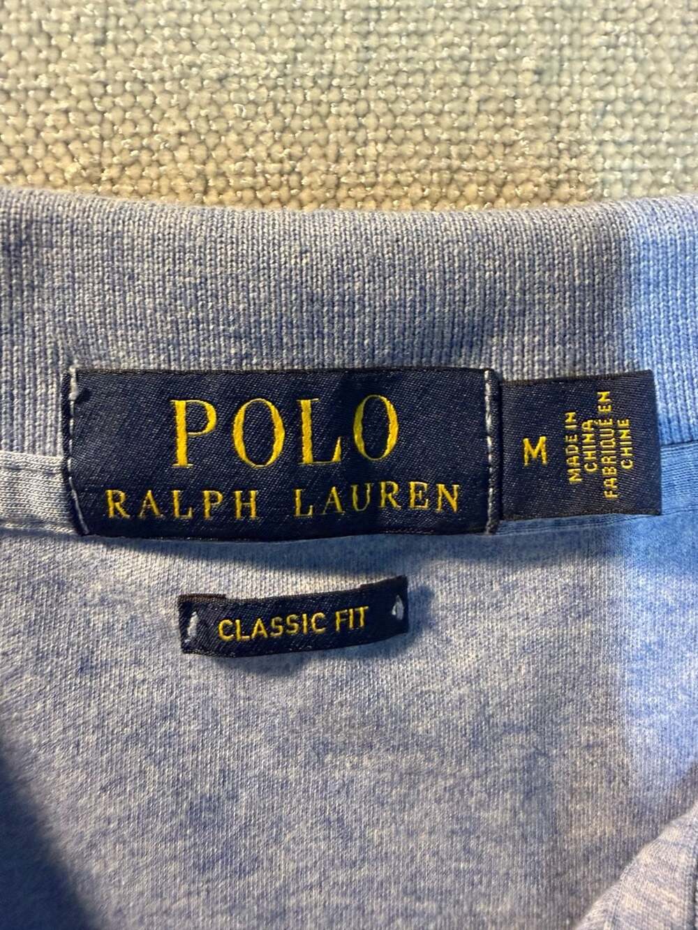 Polo Ralph Lauren Classic Fit Blue Heather Polo Shirt Size M - Picture 5 of 8